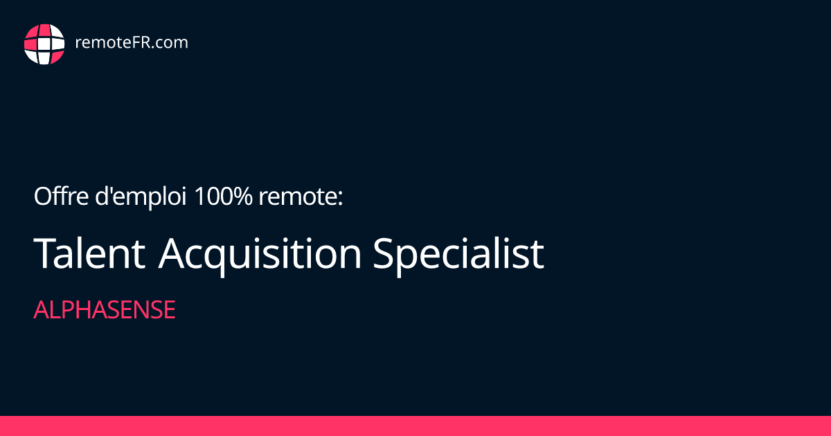 Talent Acquisition Specialist - AlphaSense