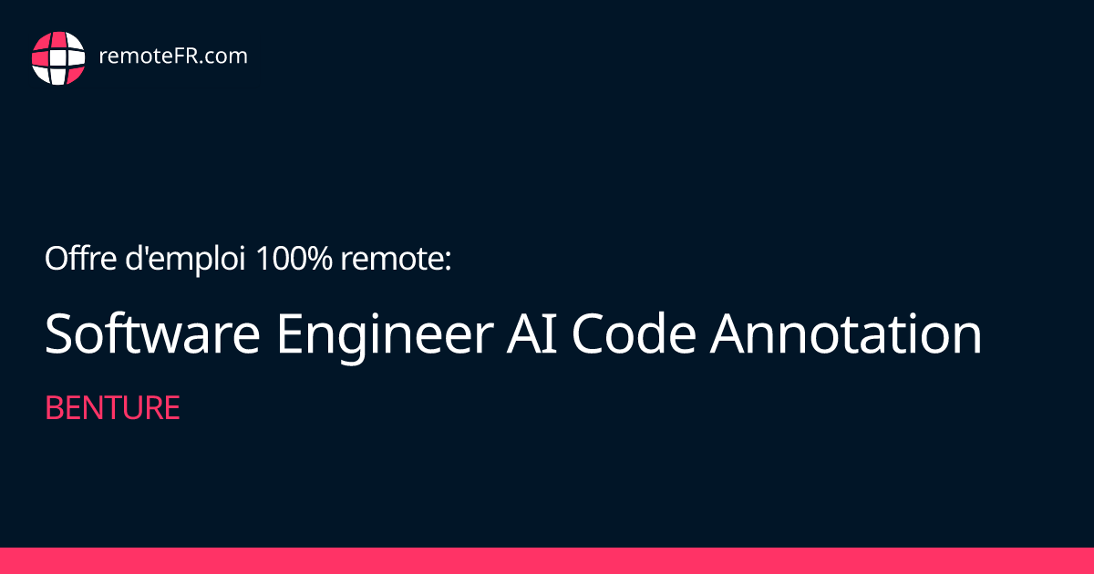 Software Engineer AI Code Annotation & Review - Benture