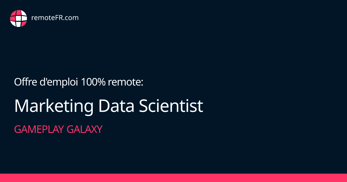 Marketing Data Scientist - Gameplay Galaxy