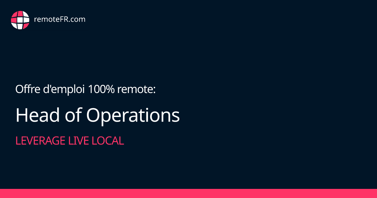 Head of Operations - Leverage Live Local