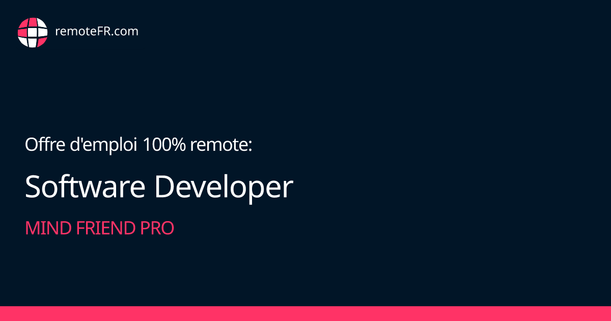 Software Developer - Mind Friend PRO