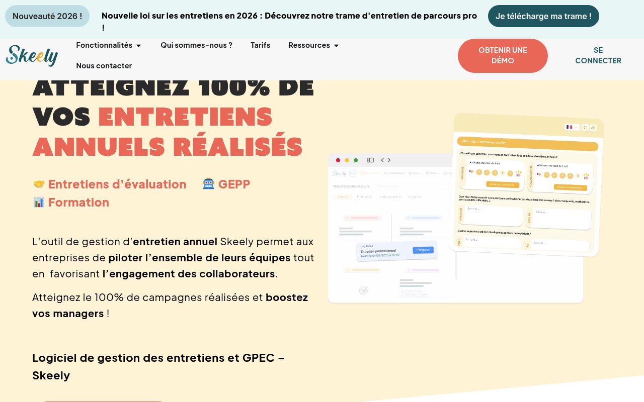 Apercu du site Skeely