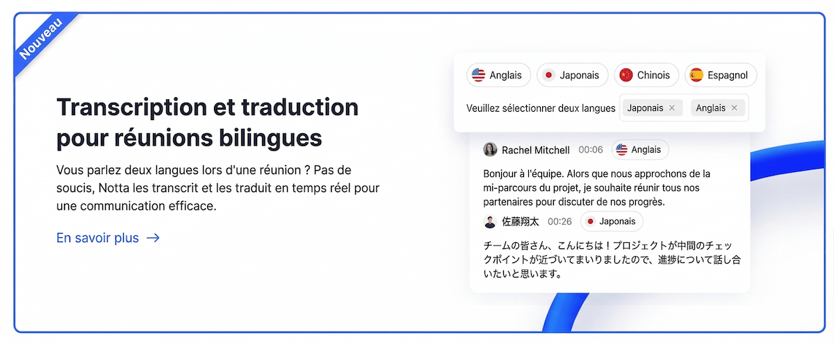 Notta outil transcription ads